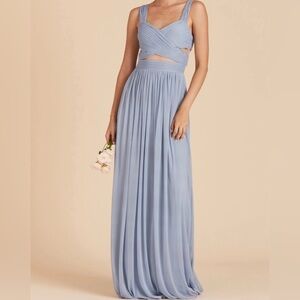 NWT Birdy Grey Elsye Dusty Blue Bridesmaid Dress Size Small